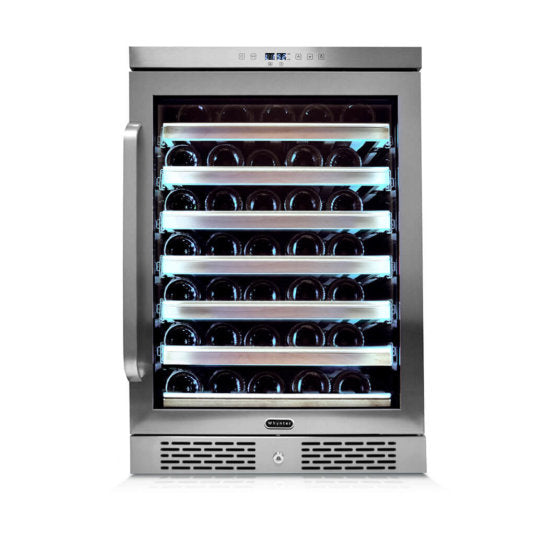 Whynter -  Elite Spectrum Lightshow 54 Bottle Stainless Steel 24 inch Built-in Wine Refrigerator | BWR-545XS