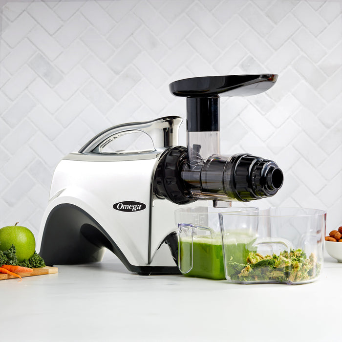 Omega NC900 2HP 80 RPM Premium Nutrition System Cold Press Juicer - Chrome
