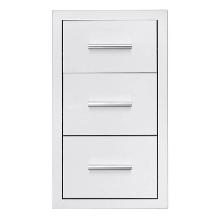 Summerset 17-Inch Stainless Steel Flush Mount Triple Drawer - DR3-17
