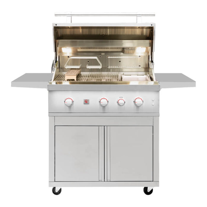 Summerset QST36 Quest Series 36-Inch 54,000 BTU 3-Burner Freestanding Gas Grill with Deluxe Cart