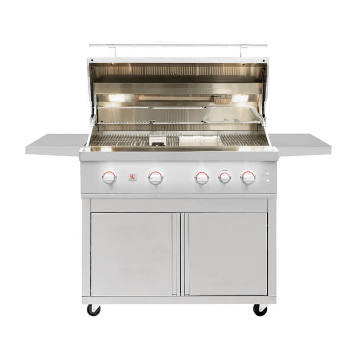 Summerset QST42 Quest Series 42-Inch 72,000 BTU 4-Burner Freestanding Gas Grill with Deluxe Cart