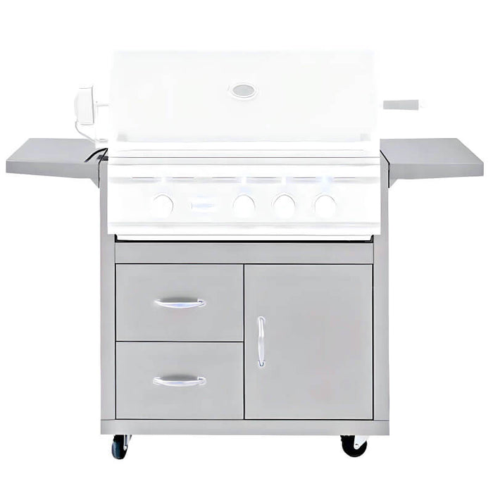 Summerset Sizzler Pro 32 Inch Deluxe Stainless Steel Grill Cart - CART-SIZ32-DC