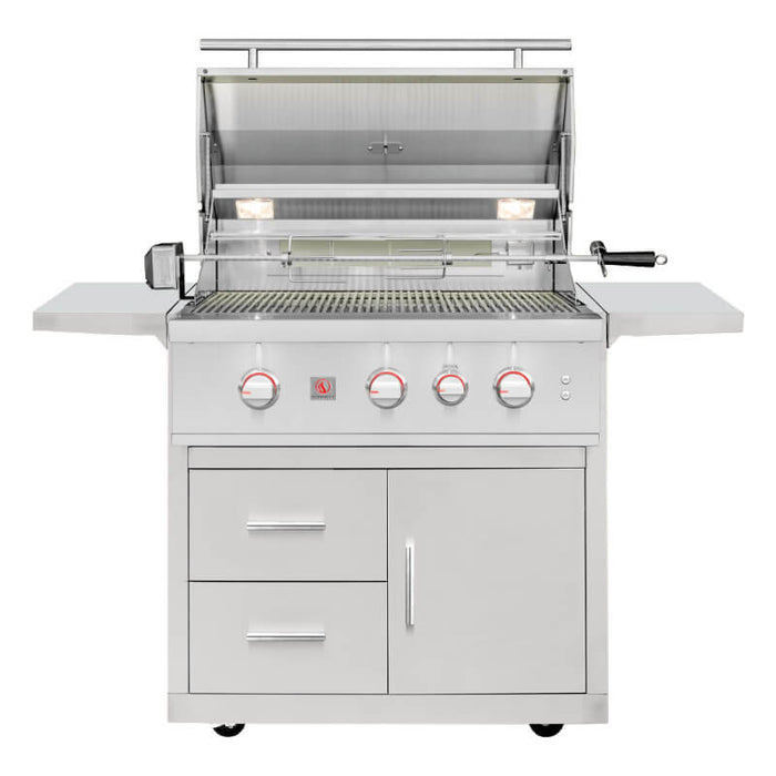 Summerset TRLPRO32L TRL Pro 32-Inch 60,000 BTU 3-Burner Freestanding Gas Grill with Deluxe Cart