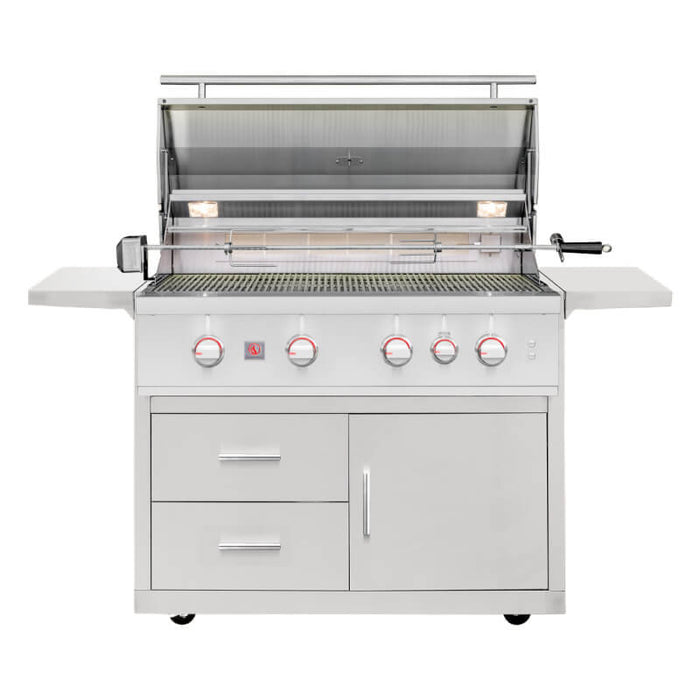 Summerset TRLPRO40 TRL Pro 40-Inch 80,000 BTU 4-Burner Freestanding Gas Grill with Deluxe Cart
