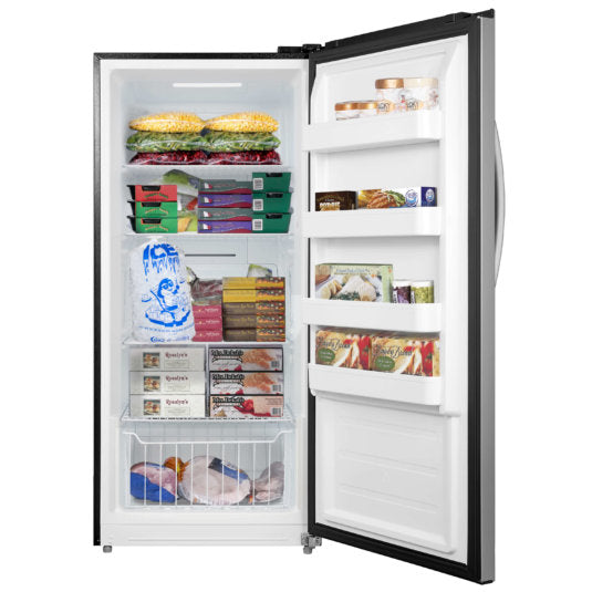 Whynter - 13.8 cu.ft. Energy Star Digital Upright Convertible Deep Freezer / Refrigerator  - Stainless Steel | UDF-139SS