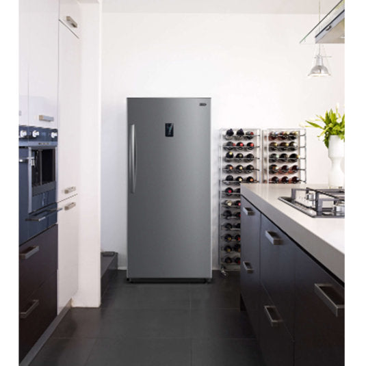 Whynter - 13.8 cu.ft. Energy Star Digital Upright Convertible Deep Freezer / Refrigerator  - Stainless Steel | UDF-139SS