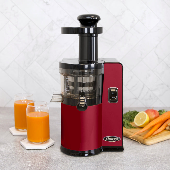 Omega VSJ843Q 43 RPM Pure Press Vertical Cold Press Juicer - Silver