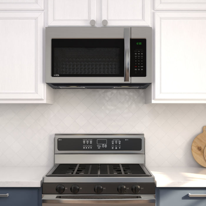 KoolMore 30 in. 1.5 cu.ft Over-the-Range Convection Microwave Oven in Black (KM-MOTC-15SS)