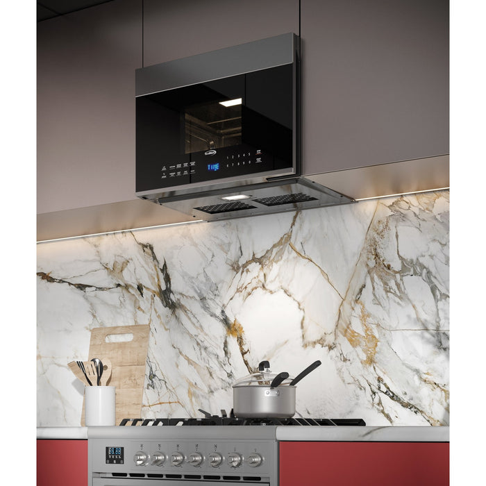 KoolMore 1.3 cu. ft. Over the Range Stainless Steel Microwave, 300 CFM, One Panel (KM-MOT-OP1SS)