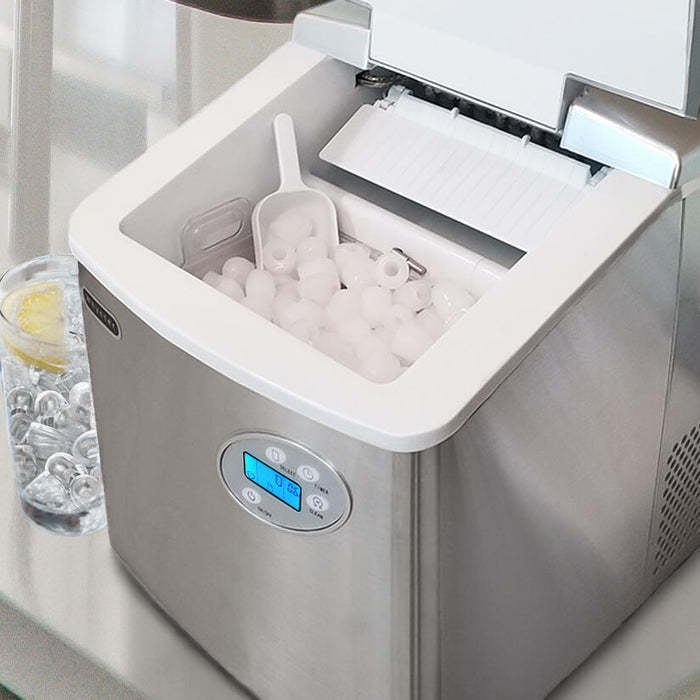 Whynter - Portable Ice Maker 49 lb capacity - Stainless Steel | IMC-490SS