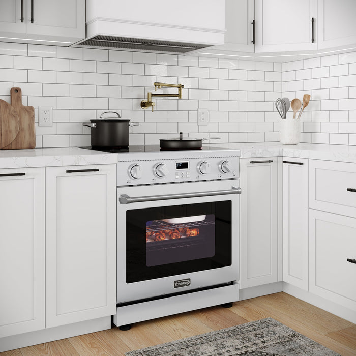 30 in. Professional Electric Range with 14900W of Power, 240V in Stainless-Steel (KM-EPR-30AP-SS)