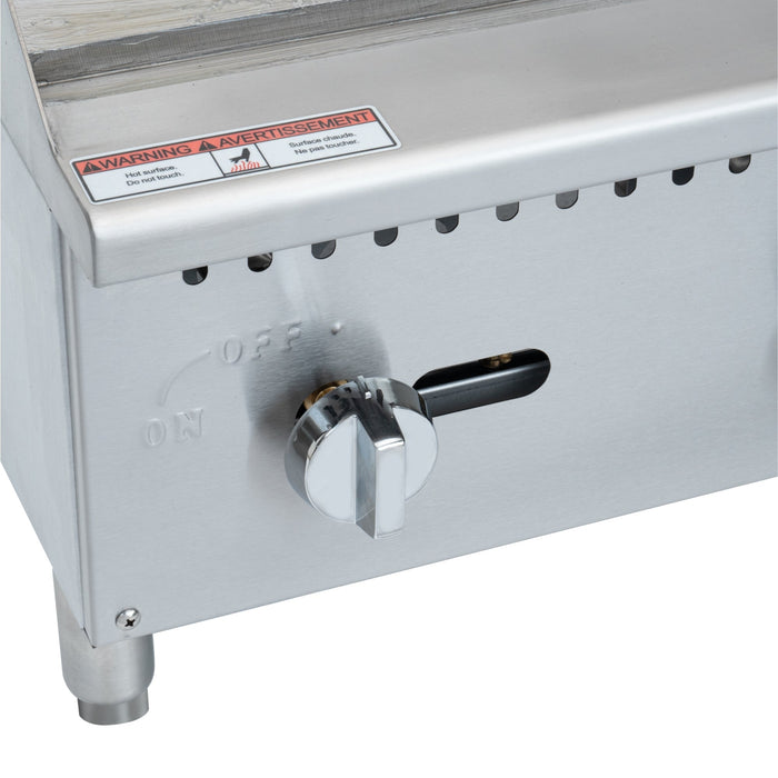 24 in. Natural Gas 2-Burner Griddle with 60,000 BTU in Stainless-Steel (KM-GG2-24M)