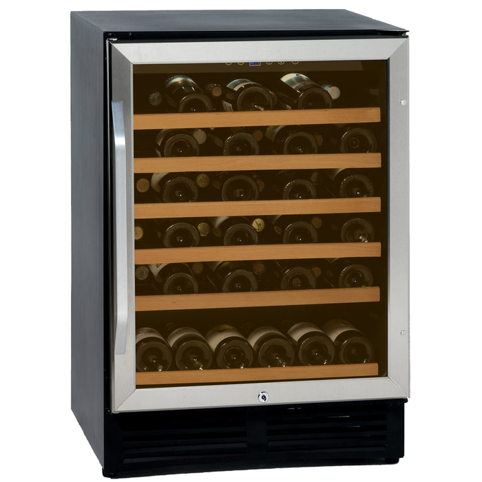Avanti WCR506SS – 50 Bottle Wine Cooler with Wood-Front Shelves (Stainless Steel)