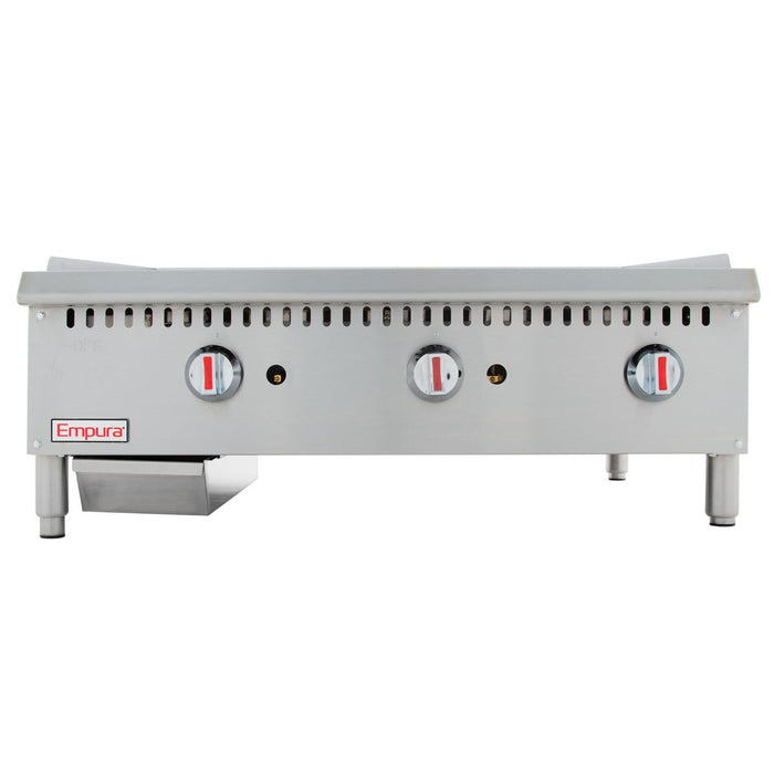 36" Heavy Duty Commercial Countertop Gas Griddle with Manual Controls - 90,000 BTU