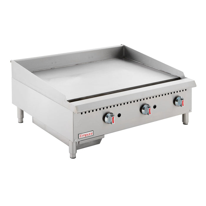 36" Heavy Duty Commercial Countertop Gas Griddle with Manual Controls - 90,000 BTU