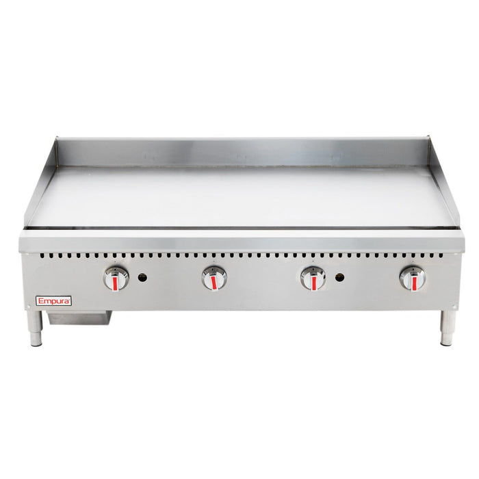 48" Heavy Duty Commercial Countertop Gas Griddle with Manual Controls - 120,000 BTU