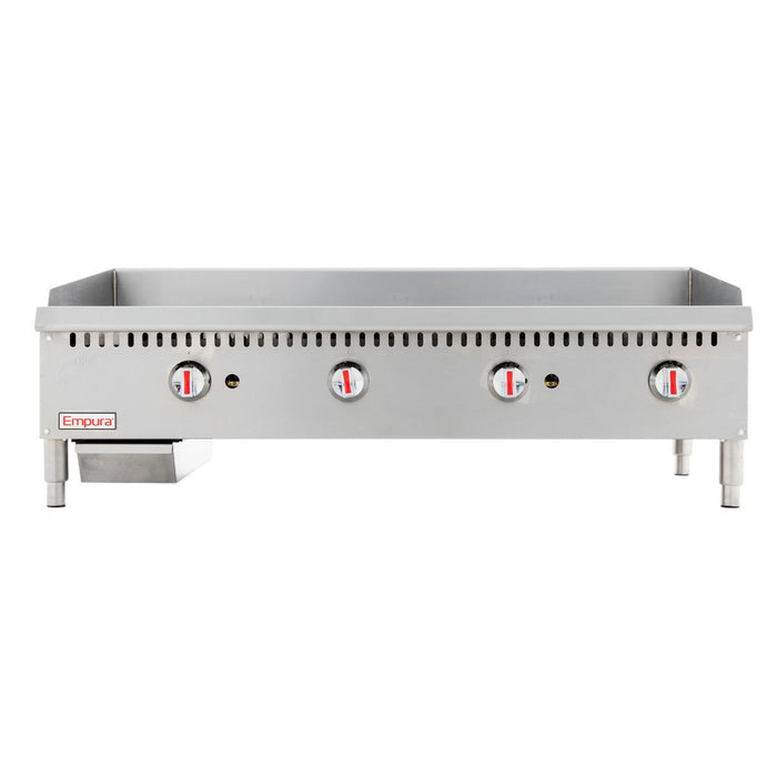 48" Heavy Duty Commercial Countertop Gas Griddle with Manual Controls - 120,000 BTU