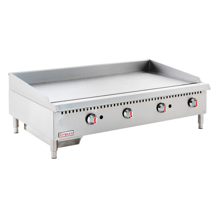 48" Heavy Duty Commercial Countertop Gas Griddle with Manual Controls - 120,000 BTU
