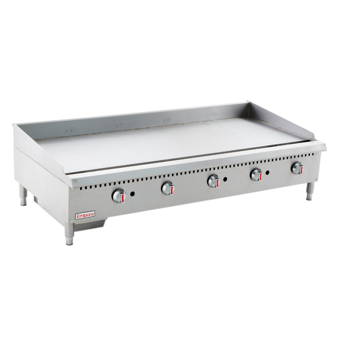 60" Heavy Duty Commercial Countertop Gas Griddle with Manual Controls - 150,000 BTU