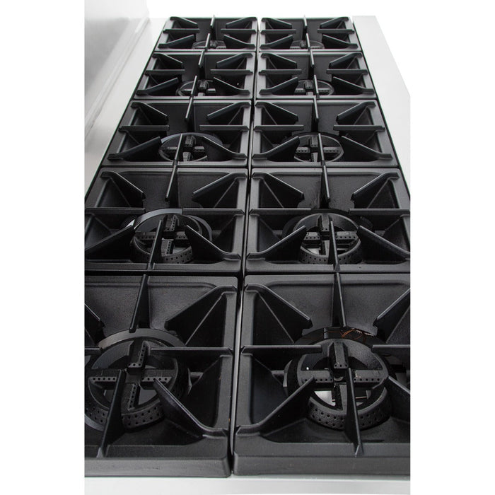 60" 10 Burner Commercial Natural Gas Range with Oven Base - 362,000 BTU