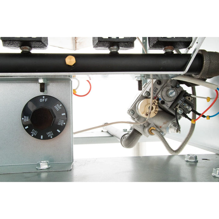 80 lb. Natural Gas Commercial Stainless Steel Floor Fryer - 150,000 BTU