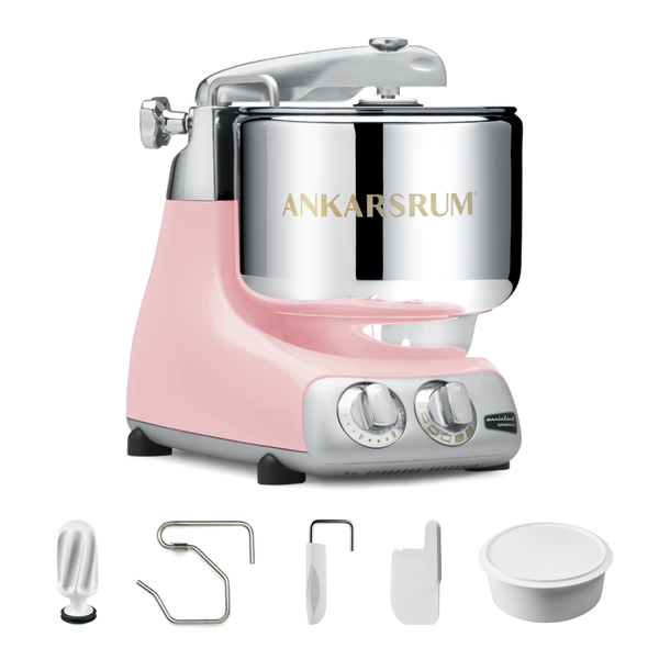 Ankarsrum Essential Package stand mixer in Cloudy Pink