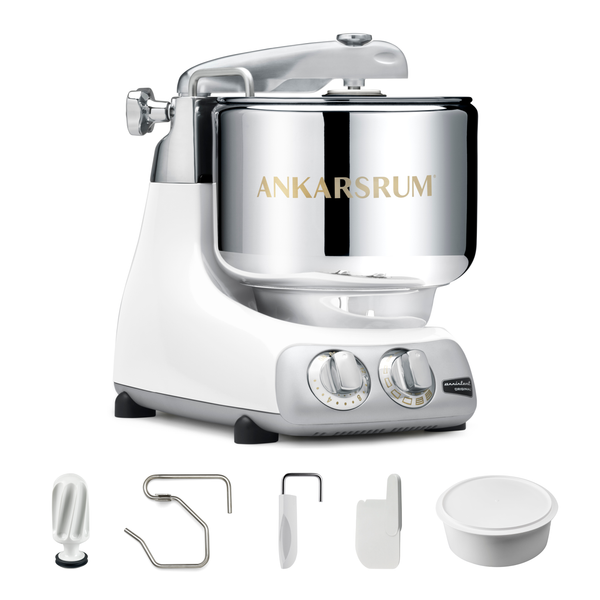Ankarsrum Essential Package stand mixer in Glossy White