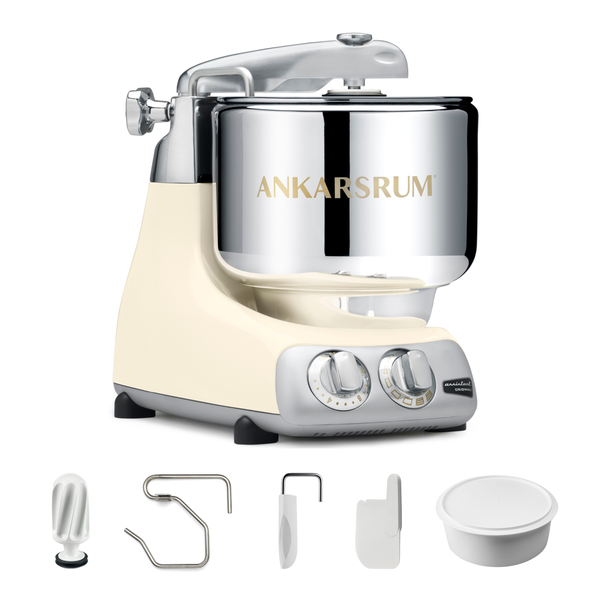 Ankarsrum Essential Package stand mixer in Light Creme