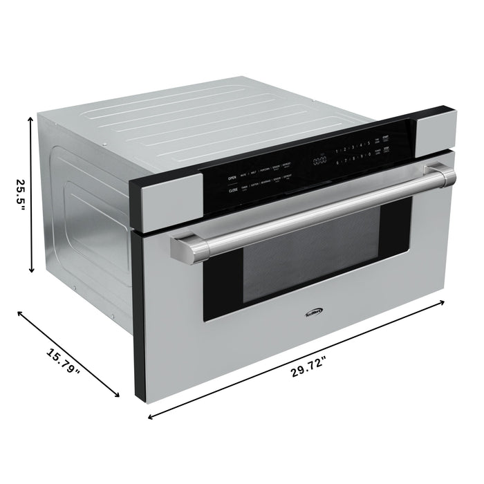 30 in. Microwave Drawer, 1.2 cu. ft. Capacity in Stainless-Steel (KM-MD30-SS)