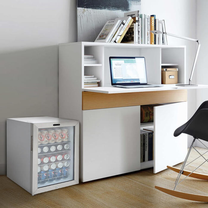 Whynter - Beverage Refrigerator With Lock - Stainless Steel 90 Can Capacity | BR-091WS