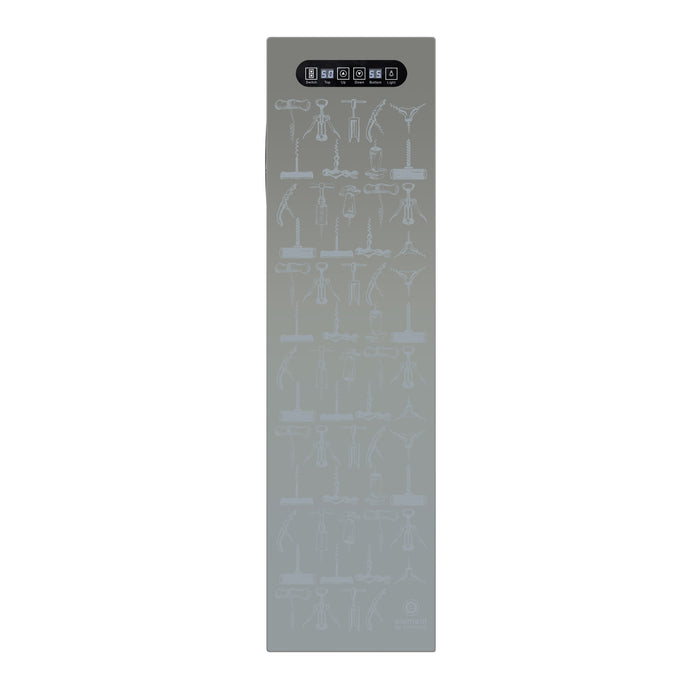 Vinotemp - EL-18TEDCS, Vinotemp Eco Series Dual-Zone Thermoelectric Wine Cooler, 118 Bottle Capacity, in Black