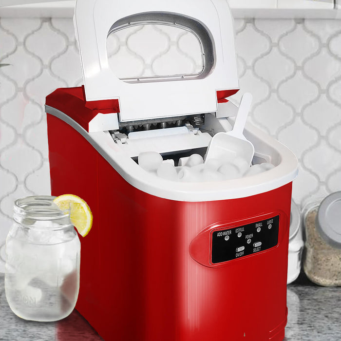 Whynter - Compact Portable Ice Maker 27 lb capacity - Red | IMC-270MR