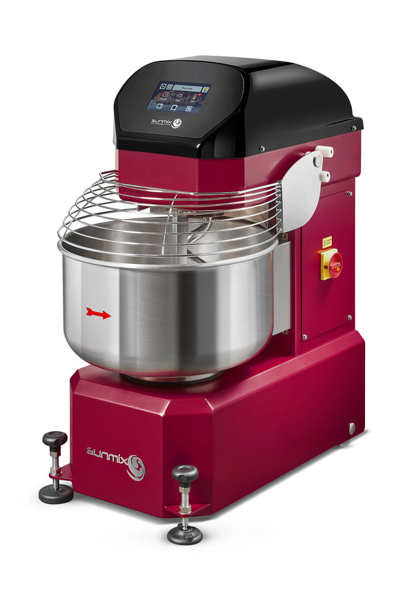 Sunmix SMART40 digital spiral mixer in Ruby Red (Rosso Rubino)