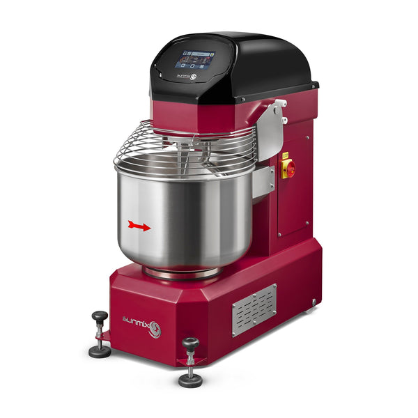 Sunmix SMART50 digital spiral mixer in Ruby Red (Rosso Rubino)