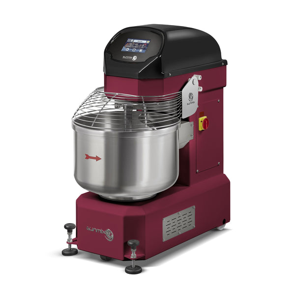 Sunmix SMART60 digital spiral mixer in Ruby Red (Rosso Rubino)