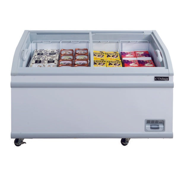 Dukers Glass Top Chest Freezer