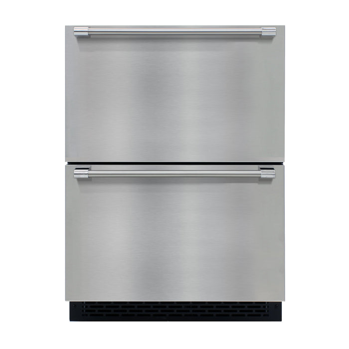 Vinotemp - BR-24FZREF, Brama by Vinotemp Indoor/Outdoor Drawer Refrigerator and Freezer, in Stainless Steel