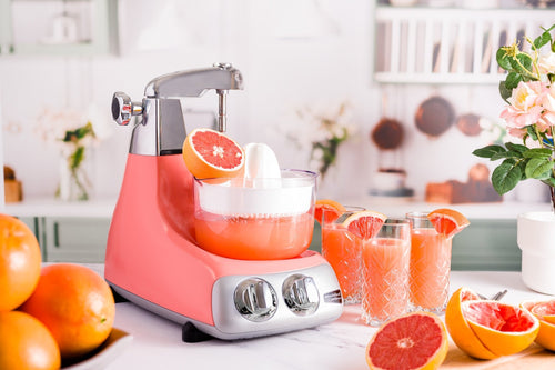 Commercial mixing equipment in a working kitchen