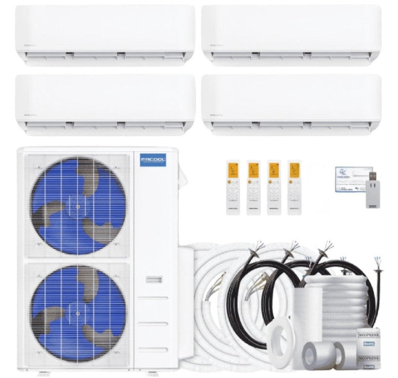 MRCOOL® DIY 5th Gen Multi-Zone 6-Zone 55,000 BTU 21.5 SEER2 (6K + 6K + 6K + 36K), 4x 16ft line sets, Ductless Mini-Split Heat Pump System – Model DIYM455HPW01D00 MRCOOL®