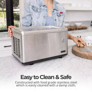 Whynter ICR-300SS Portable Instant Rolled Ice Cream Maker with Compressor Frozen Pan Roller, Stainless Steel Whynter