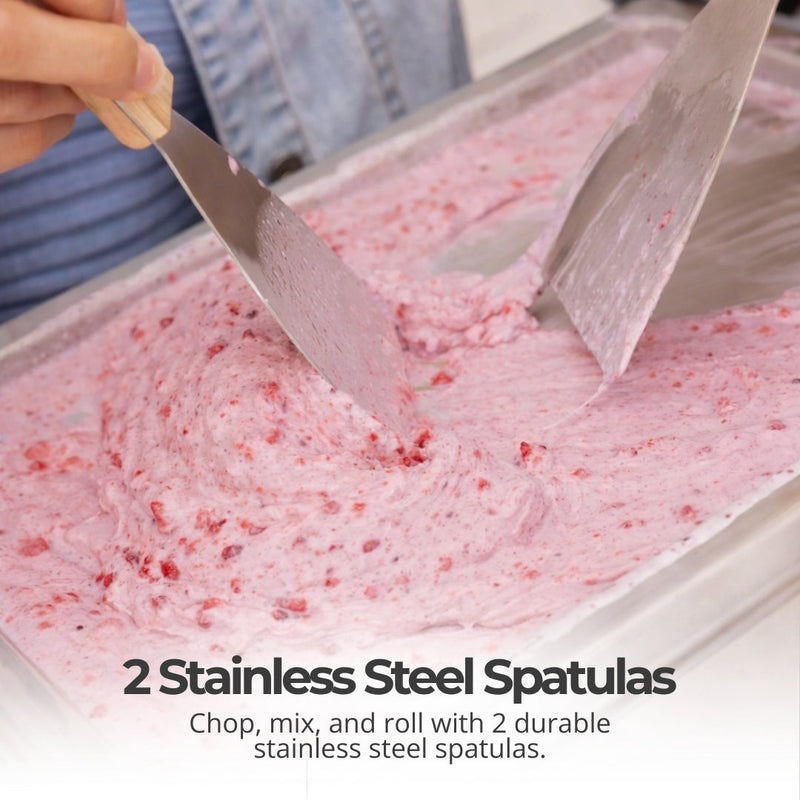 Whynter ICR-300SS Portable Instant Rolled Ice Cream Maker with Compressor Frozen Pan Roller, Stainless Steel Whynter