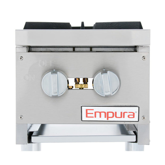 12" 2 Burner Commercial Gas Heavy Duty Countertop Hot Plate - 60,000 Btu - CulinaryProfis