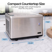 Whynter ICR-300SS Portable Instant Rolled Ice Cream Maker with Compressor Frozen Pan Roller, Stainless Steel Whynter