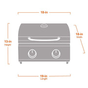 13742 | Stainless Tabletop Propane Gas Grill Monument Grills