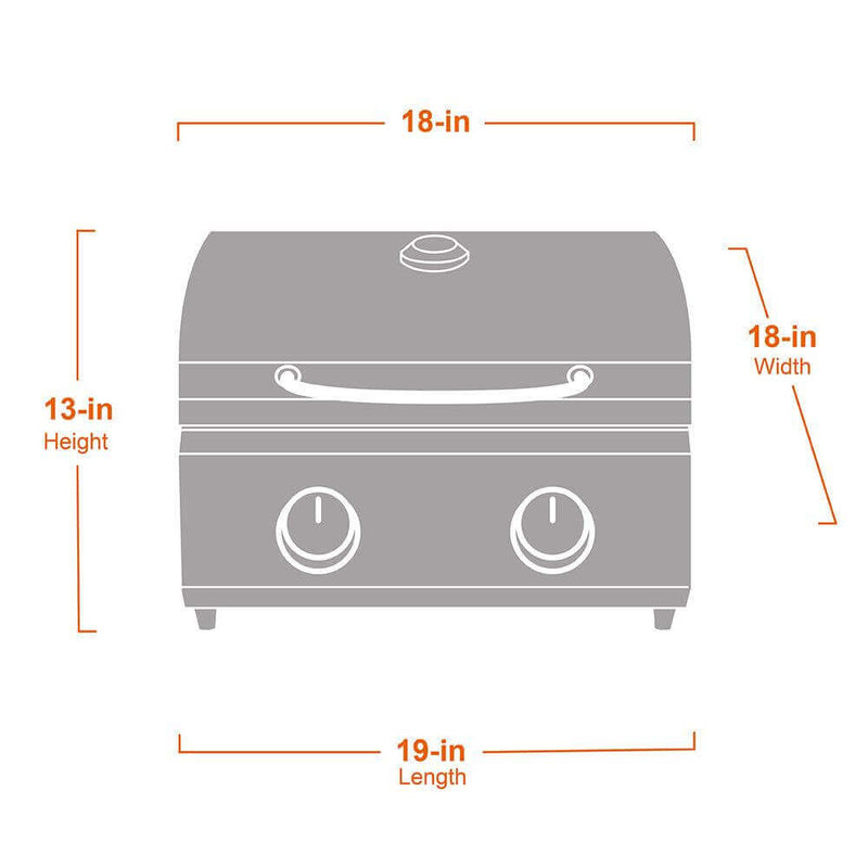 13742 | Stainless Tabletop Propane Gas Grill Monument Grills