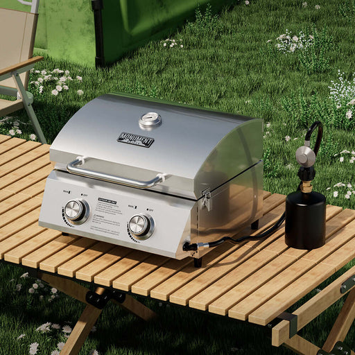 13742 | Stainless Tabletop Propane Gas Grill Monument Grills