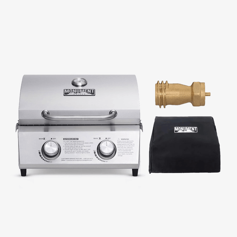 13742 | Stainless Tabletop Propane Gas Grill Monument Grills