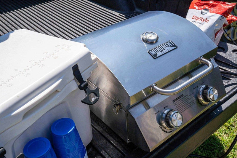 13742 | Stainless Tabletop Propane Gas Grill Monument Grills