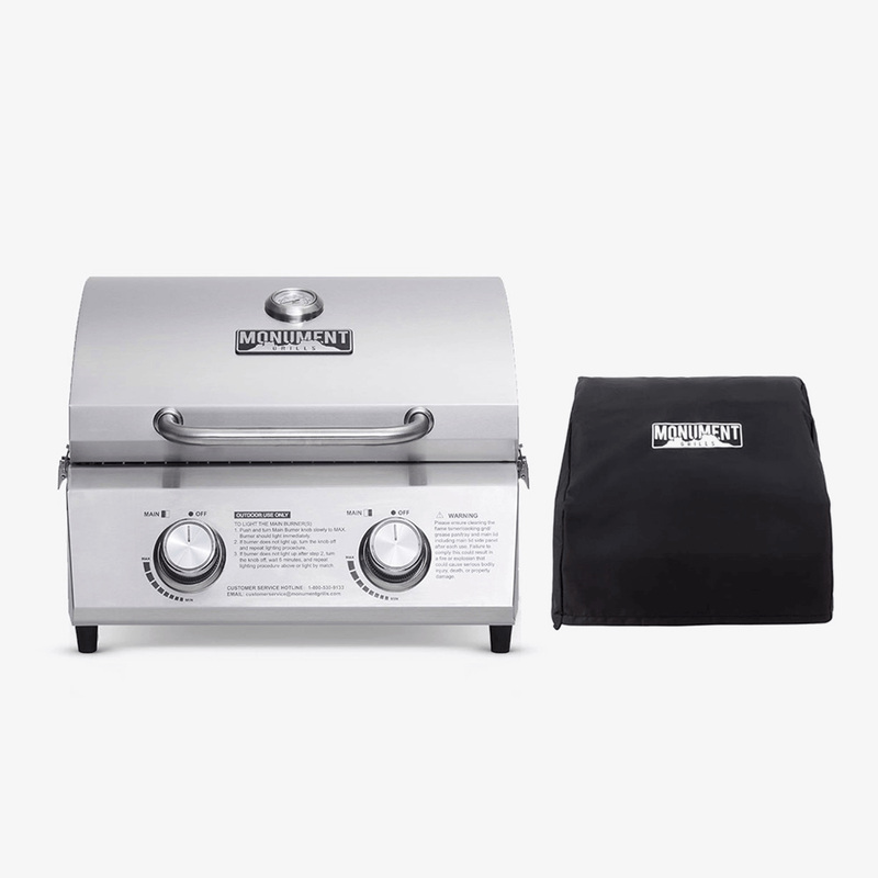 13742 | Stainless Tabletop Propane Gas Grill Monument Grills