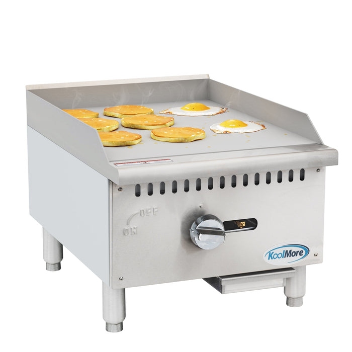 18 In. Natural Gas 1 - burner Griddle With 30,000 Btu In Stainless - steel (km - gg1 - 18m) - CulinaryProfis